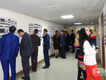 Graduates and guests of the Diplomatic School get acquainted with the exhibition dedicated to the 10th anniversary of the School